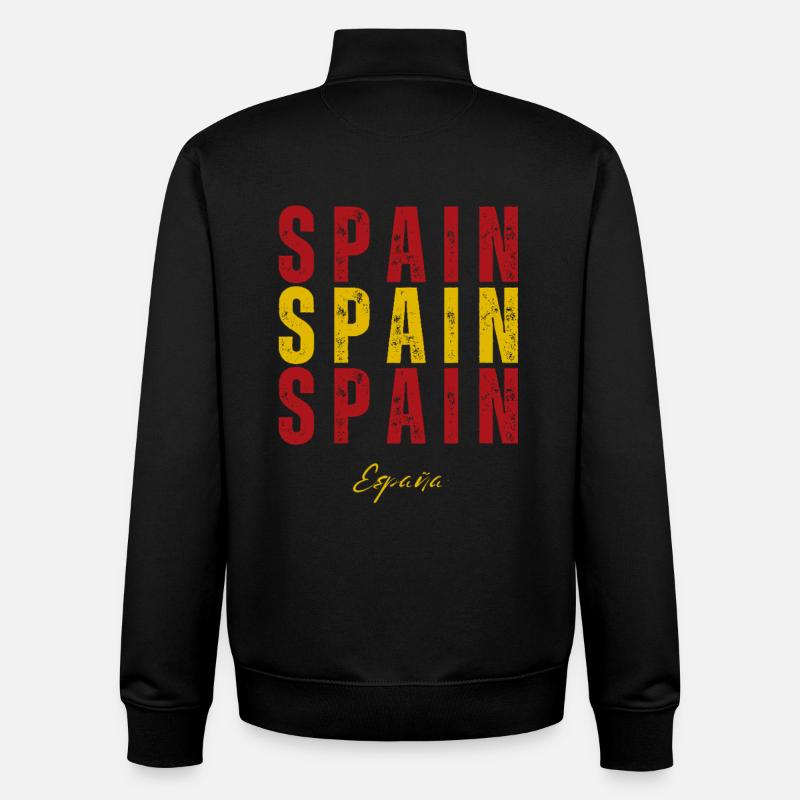 Flagge Spaniens, spanischer Stolz - Unisex Organic Zip Sweatshirt von Stanley/Stella - Schwarz