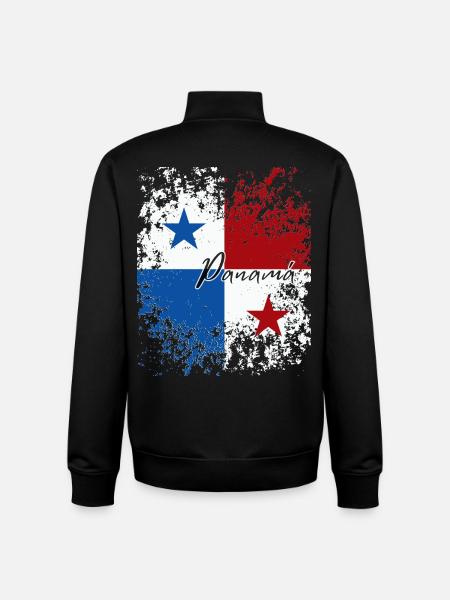 Fierté panaméenne, drapeau panaméen - Sweat zippé unisexe en coton bio Stanley/Stella - noir