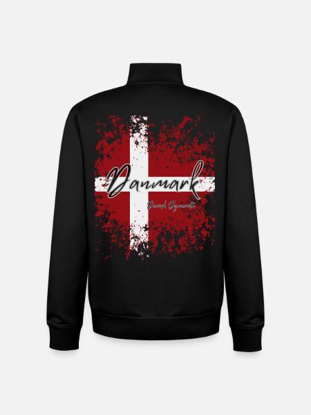 Flag of Denmark, Danish pride - Unisex Organic Zip Sweatshirt by Stanley/Stella - black