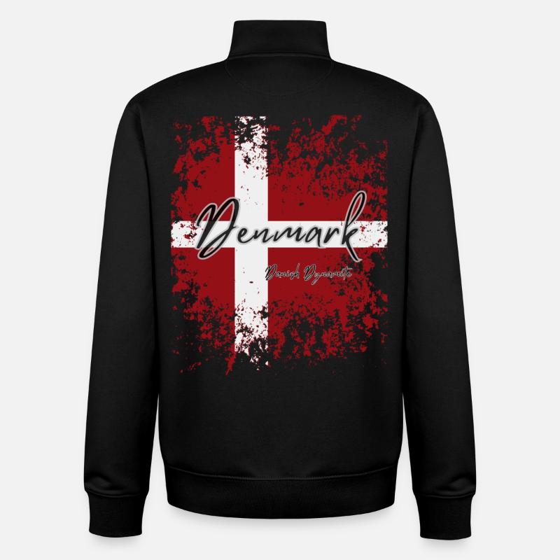 Dänischer Stolz, stolzer Däne - Unisex Organic Zip Sweatshirt von Stanley/Stella - Schwarz