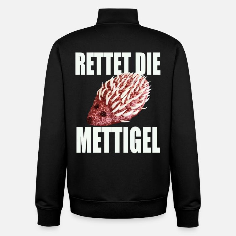 Rettet die Mettigel - Unisex Organic Zip Sweatshirt von Stanley/Stella - Schwarz