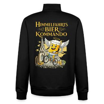 Ascension Beer Command - Funny Father's Day - Unisex Organic Zip Sweatshirt by Stanley/Stella - black - Back - AI Model Male 185 light (185cm)