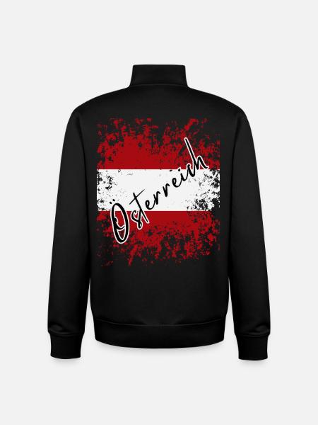 Flag of Austria, Austrian pride - Unisex Organic Zip Sweatshirt by Stanley/Stella - black