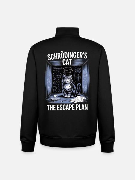 Schrödinger's Cat – Escape Plan - Unisex Organic Zip Sweatshirt by Stanley/Stella - black