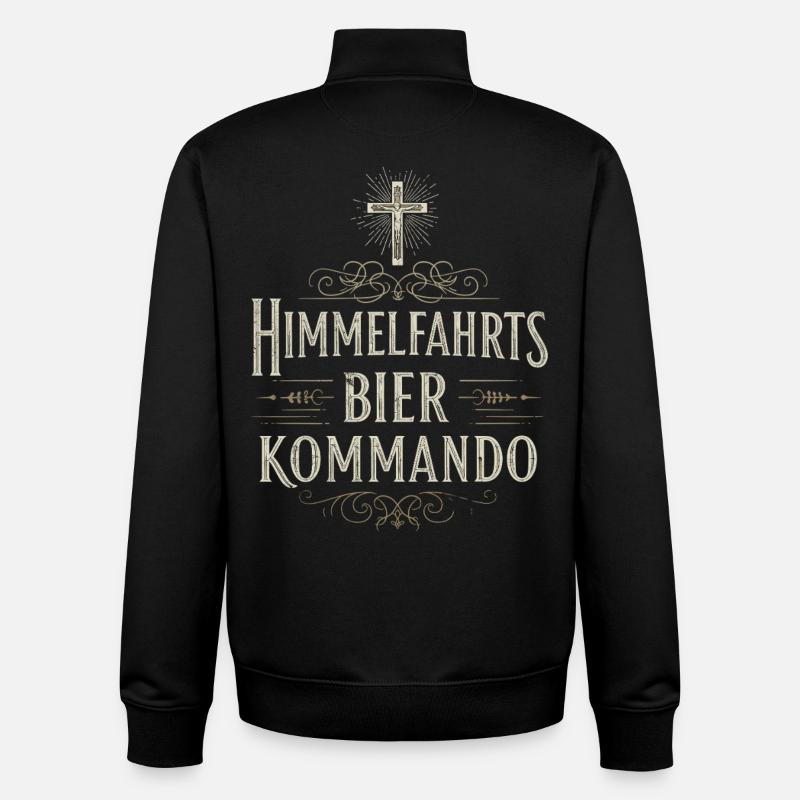 HIMMELFAHRTS BIER KOMMANDO - Unisex Organic Zip Sweatshirt von Stanley/Stella - Schwarz