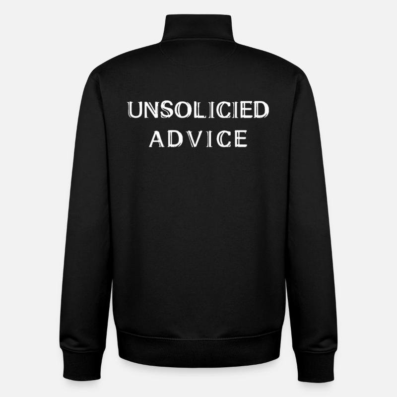 Unsolicited Advice - Unisex Organic Zip Sweatshirt von Stanley/Stella - Schwarz
