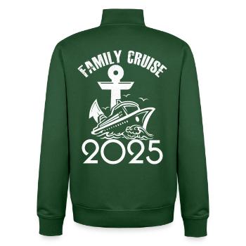 Croisière famille 2025 - Sweat zippé unisexe en coton bio Stanley/Stella - vert bouteille - Dos - AI Model Male 185 dark (185cm)