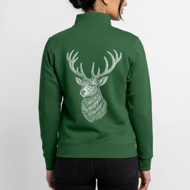 Hirsch Unisex Organic Zip Sweatshirt von Stanley/Stella