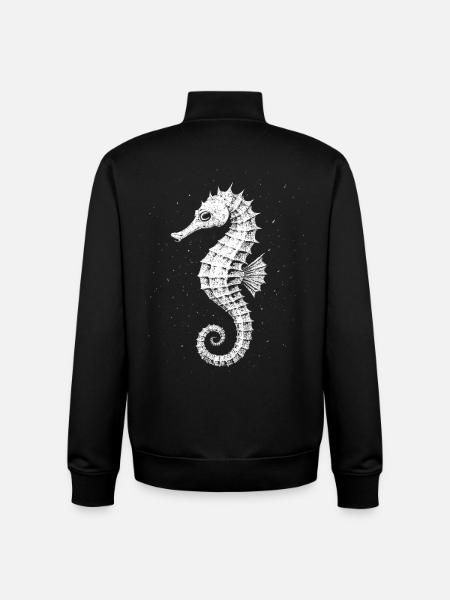 Seepferdchen - Unisex Organic Zip Sweatshirt von Stanley/Stella - Schwarz