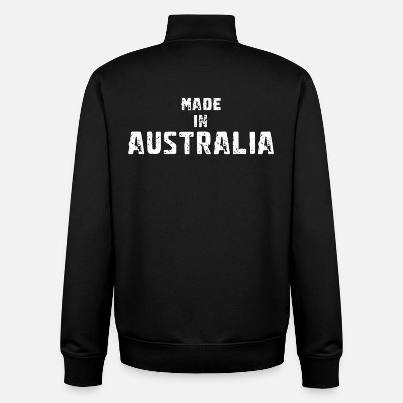 Made In Australia - Unisex Organic Zip Sweatshirt by Stanley/Stella - black