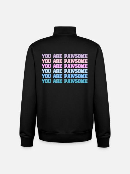 Vous êtes Pawsome - Sweat zippé unisexe en coton bio Stanley/Stella - noir