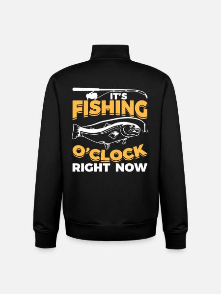 Funny fisherman's saying - Unisex Organic Zip Sweatshirt by Stanley/Stella - black