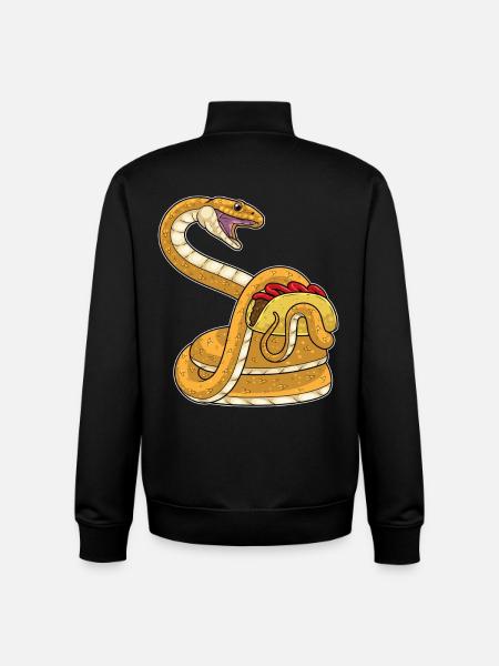 Snake Taco - Unisex Organic Zip Sweatshirt by Stanley/Stella - black