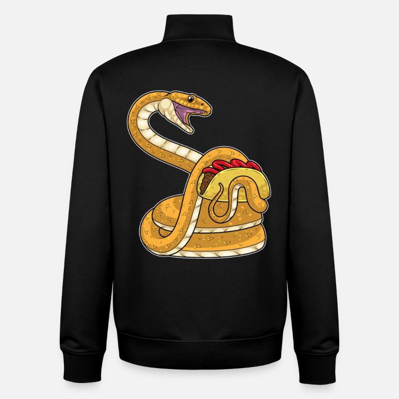 Schlange Taco - Unisex Organic Zip Sweatshirt von Stanley/Stella - Schwarz