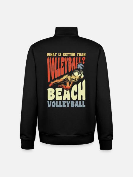 Beach Volleyball better than Volleyball - Unisex Organic Zip Sweatshirt by Stanley/Stella - black