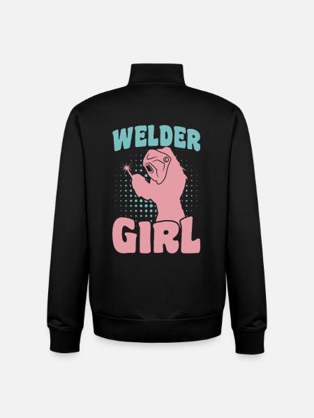 Funny Welder - Unisex Organic Zip Sweatshirt by Stanley/Stella - black