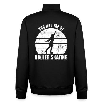 You Had Me At Roller Skating - Unisex Organic Zip Sweatshirt von Stanley/Stella - Schwarz - Hinten - AI Model Male 185 light (185cm)