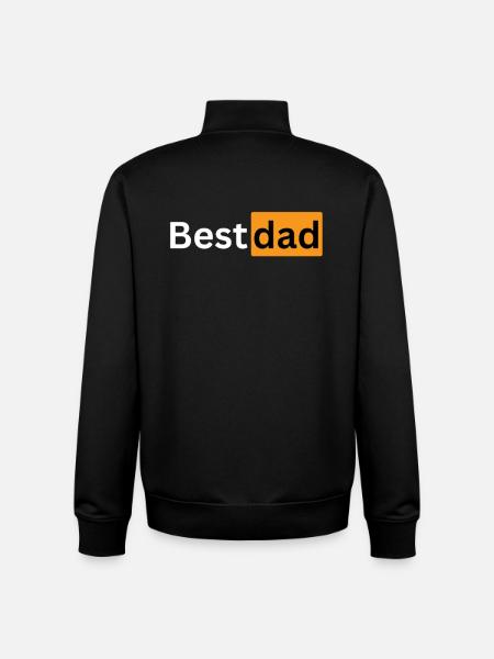 Best Papa Best Dad - Unisex Organic Zip Sweatshirt by Stanley/Stella - black