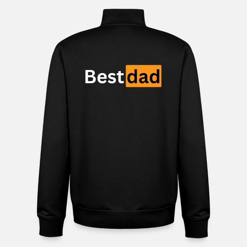 Meilleur papa Meilleur papa - Sweat zippé unisexe en coton bio Stanley/Stella - noir