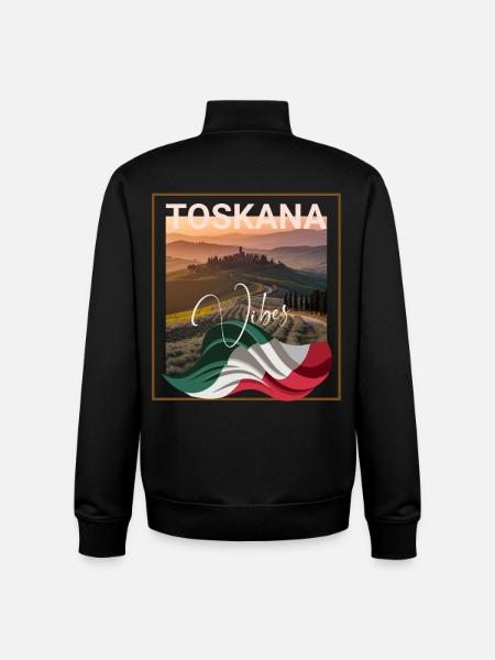 Tuscany Vibes Italian Region - Unisex Organic Zip Sweatshirt by Stanley/Stella - black