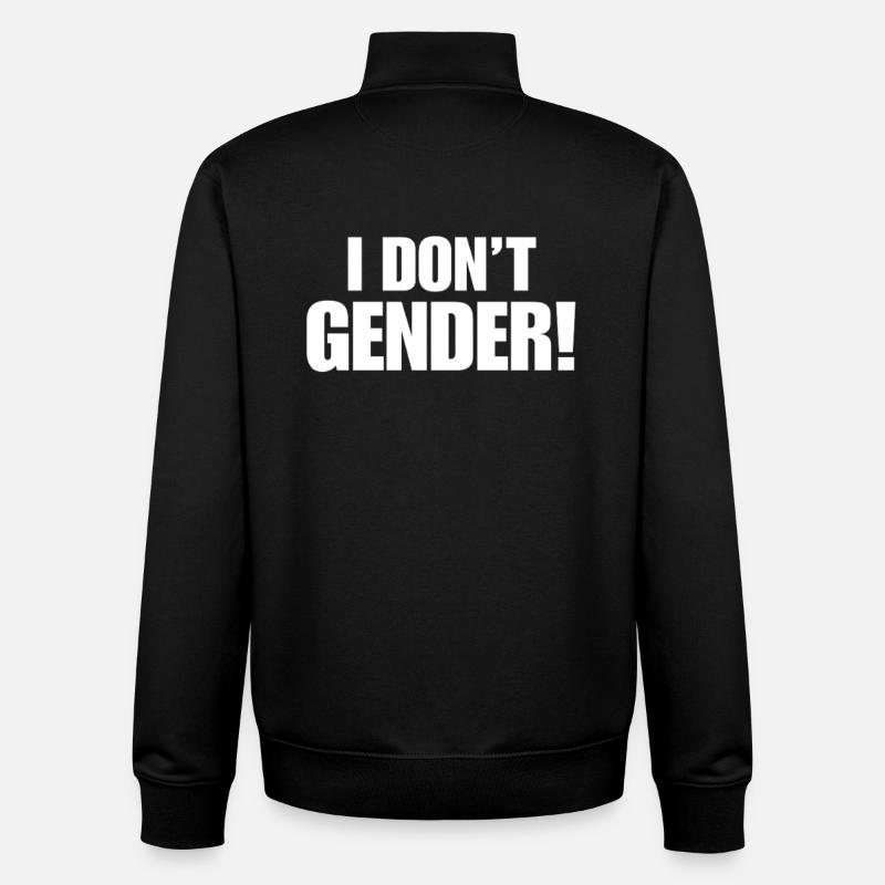 anti gendern - Unisex Organic Zip Sweatshirt von Stanley/Stella - Schwarz