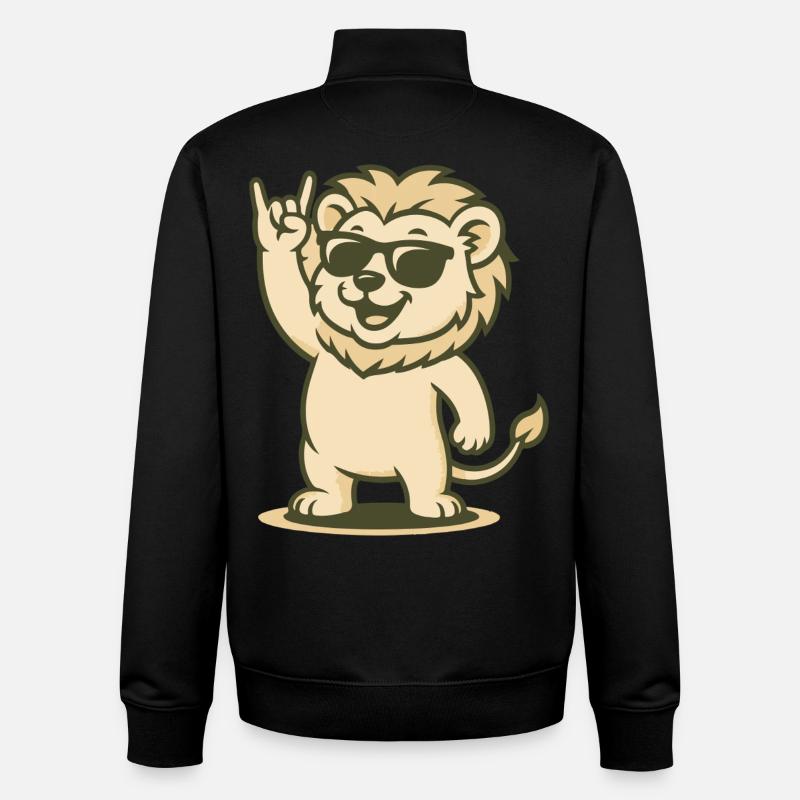 Rock 'n' Roar - Sweat zippé unisexe en coton bio Stanley/Stella - noir