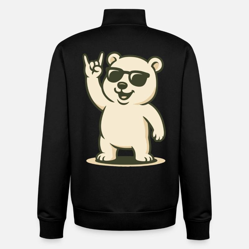 Arctic Rocker - Unisex Organic Zip Sweatshirt by Stanley/Stella - black