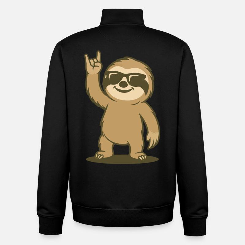 Ambiance rock paresseuse - Sweat zippé unisexe en coton bio Stanley/Stella - noir
