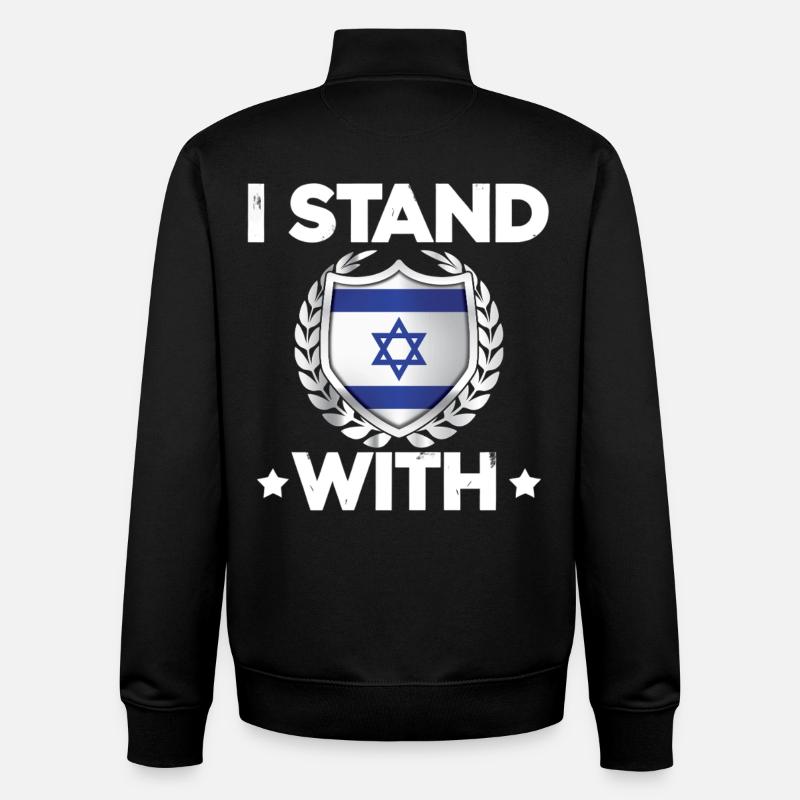 Israelschutz Wappen Design - Unisex Organic Zip Sweatshirt von Stanley/Stella - Schwarz
