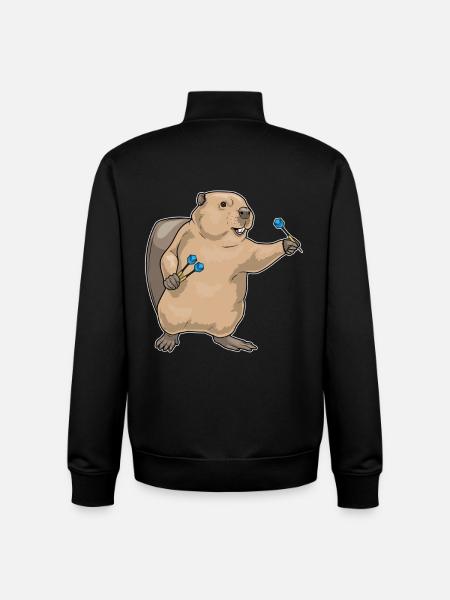 Beaver Dart Dart - Unisex Organic Zip Sweatshirt by Stanley/Stella - black