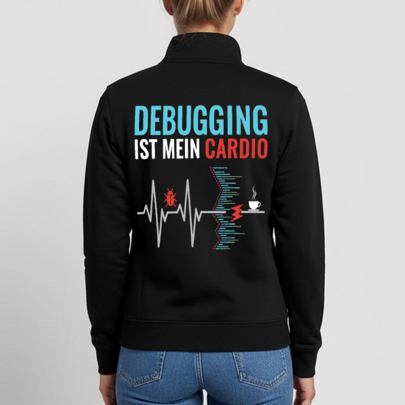 Debugging is my cardio - programmer nerd Unisex Organic Zip Sweatshirt by Stanley/Stella