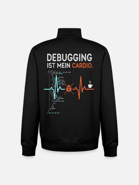 Debugging ist mein Cardio - Computer Nerd - Unisex Organic Zip Sweatshirt von Stanley/Stella - Schwarz