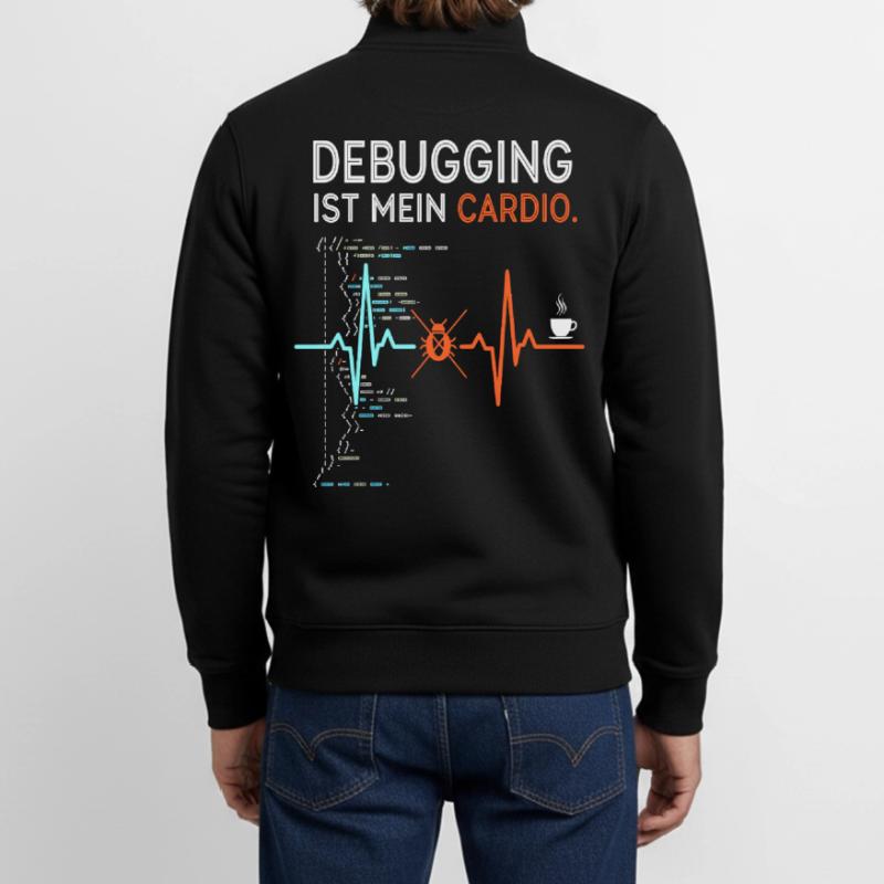Debugging ist mein Cardio - Computer Nerd Unisex Organic Zip Sweatshirt von Stanley/Stella
