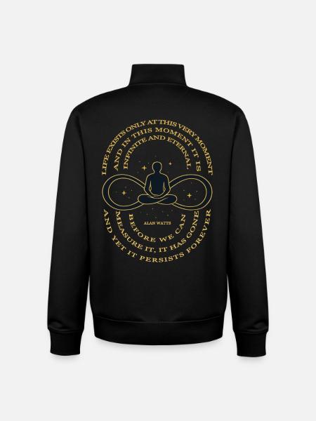 Alan Watts Time Infinity Tee - Unisex Organic Zip Sweatshirt by Stanley/Stella - black