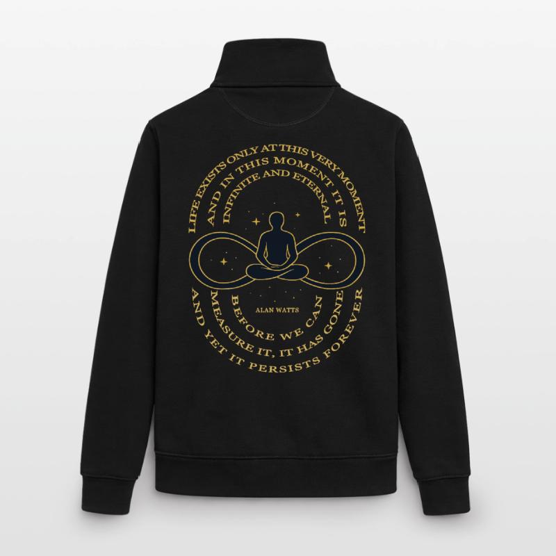 Alan Watts Time Infinity Tee Unisex Organic Zip Sweatshirt by Stanley/Stella