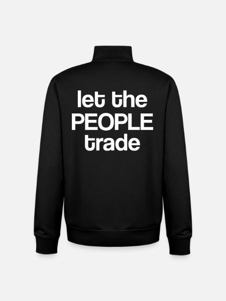 Laissez le peuple commercer - Sweat zippé unisexe en coton bio Stanley/Stella - noir