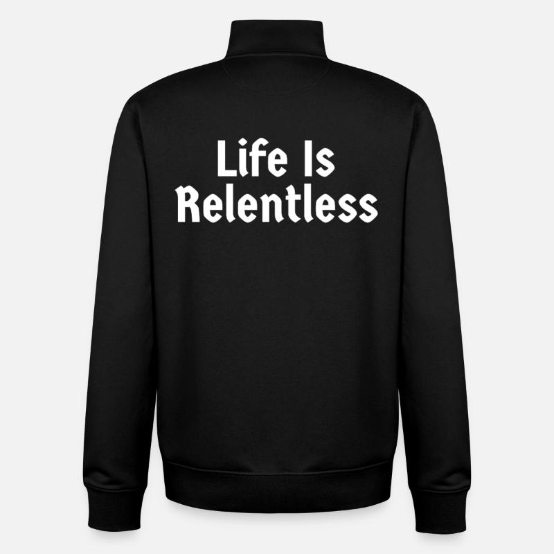 Life Is Relentless - Unisex Organic Zip Sweatshirt von Stanley/Stella - Schwarz