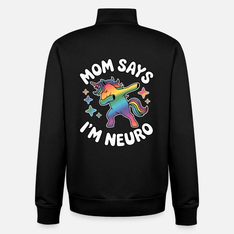 Neurodivers - Unisex Organic Zip Sweatshirt by Stanley/Stella - black