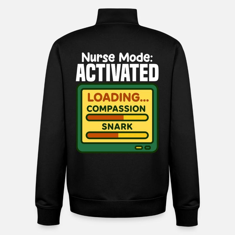 KRANKENSCHWESTER-MODUS AKTIVIERT - SCHWESTER-GESCHENK - Unisex Organic Zip Sweatshirt von Stanley/Stella - Schwarz