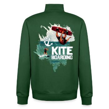 Chevauchez le vent - Sweat zippé unisexe en coton bio Stanley/Stella - vert bouteille - Dos - AI Model Male 185 dark (185cm)