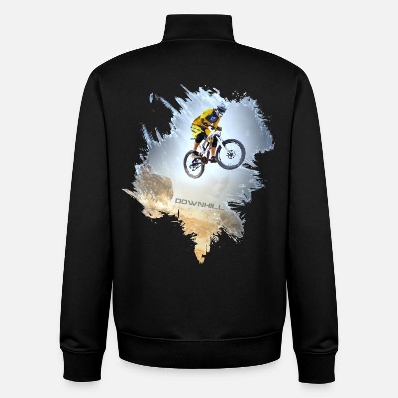 Surfez sur la chute - Sweat zippé unisexe en coton bio Stanley/Stella - noir