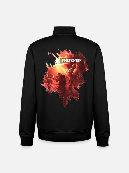 Firefighter - Unisex Organic Zip Sweatshirt by Stanley/Stella - black