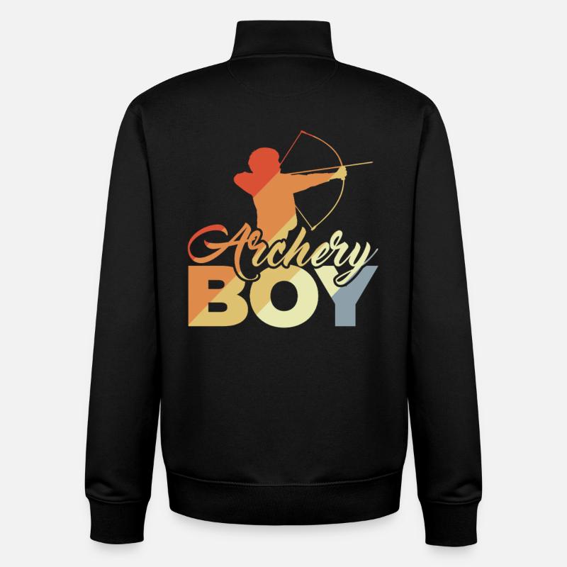 Archer boy - Unisex Organic Zip Sweatshirt by Stanley/Stella - black