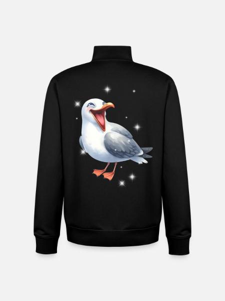 Children's Seagull Seagulls Maritime - Unisex Organic Zip Sweatshirt by Stanley/Stella - black