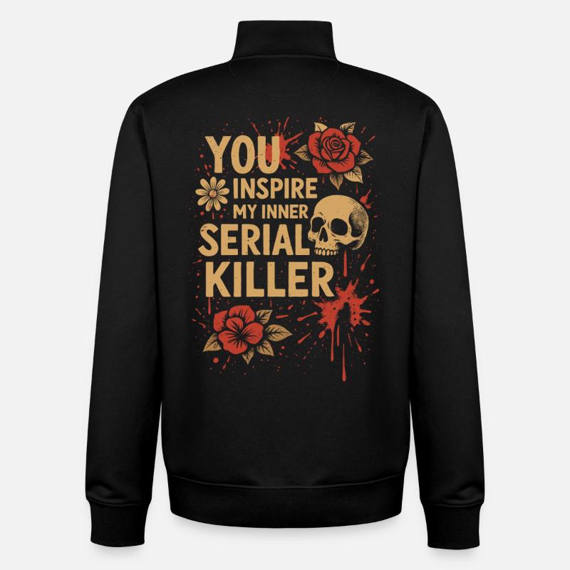 Inspiré du tueur en série intérieur - Sweat zippé unisexe en coton bio Stanley/Stella - noir