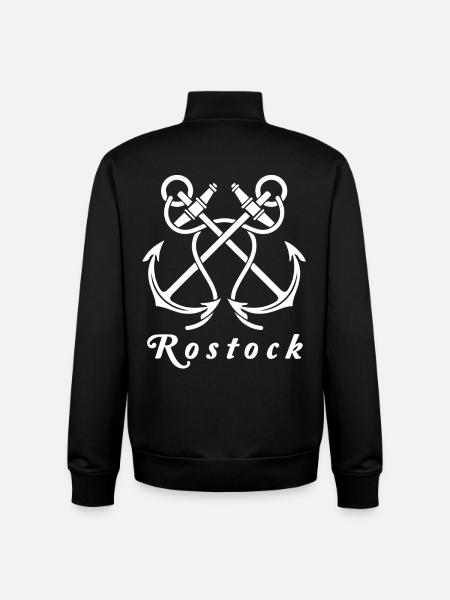 Rostock Ankerliebe - Unisex Organic Zip Sweatshirt by Stanley/Stella - black
