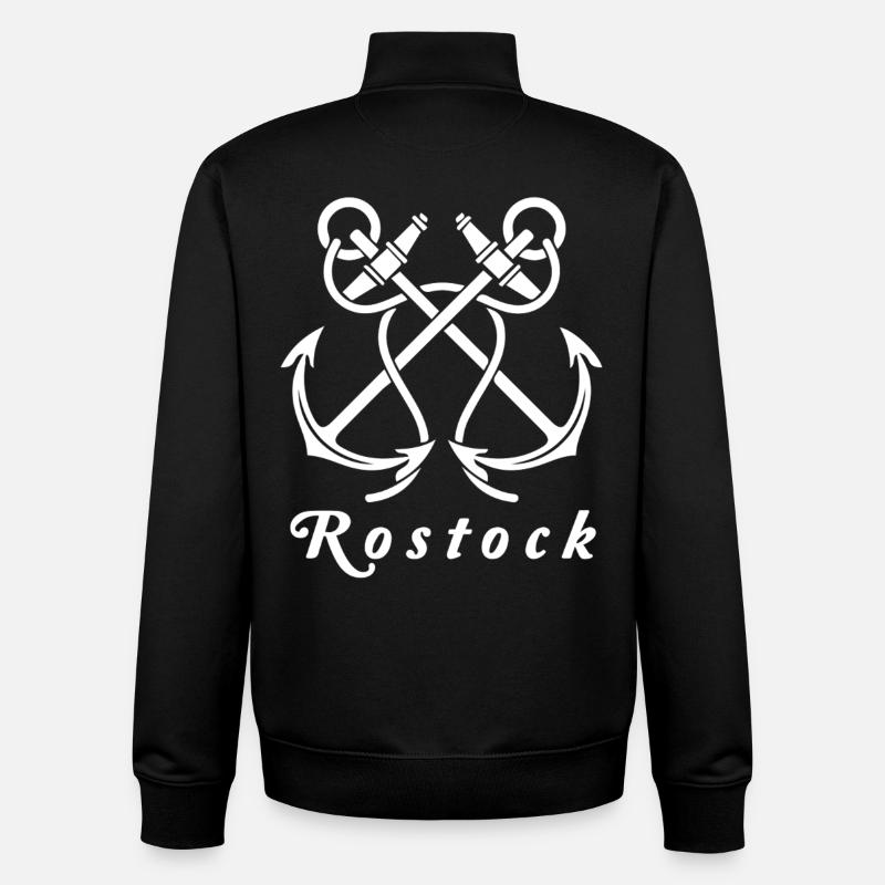 Rostock Ankerliebe - Unisex Organic Zip Sweatshirt von Stanley/Stella - Schwarz