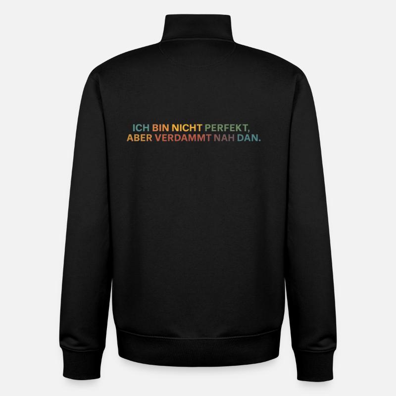 Fast perfekt: ehrliche Botschaft - Unisex Organic Zip Sweatshirt von Stanley/Stella - Schwarz