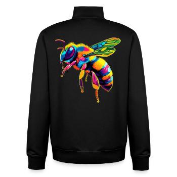abeilles apiculteur miel apiculteur abeilles abeille mignonne - Sweat zippé unisexe en coton bio Stanley/Stella - noir - Dos - AI Model Male 185 light (185cm)