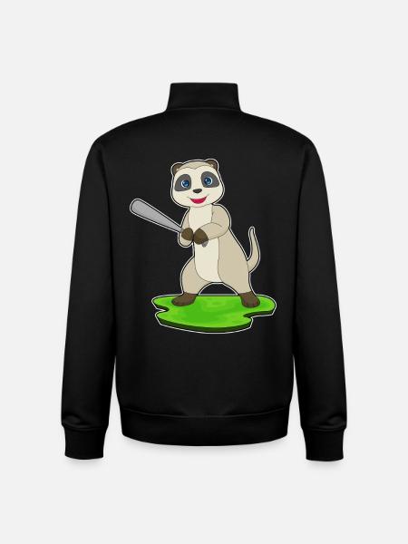 Erdmännchen Baseball Baseballschläger - Unisex Organic Zip Sweatshirt von Stanley/Stella - Schwarz